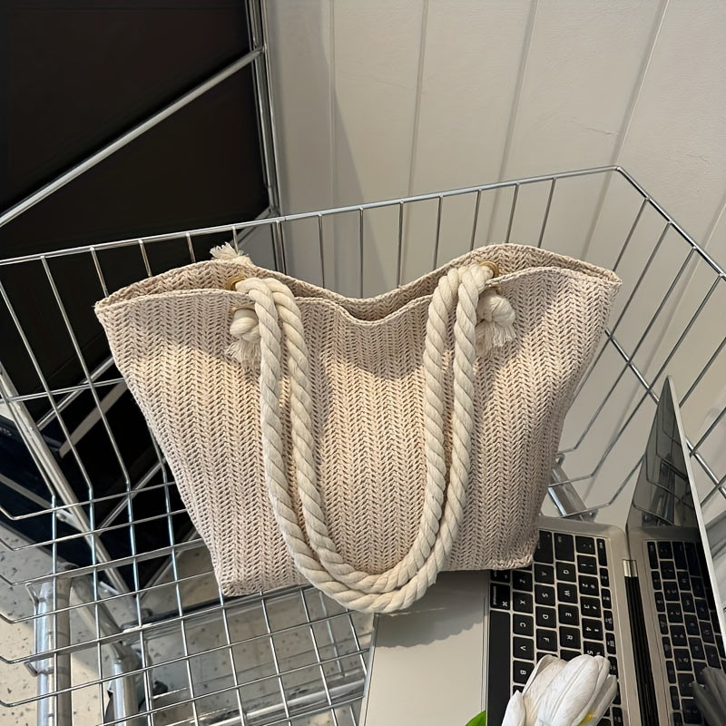 Women's Woven Beach Shoulder Tote Bag