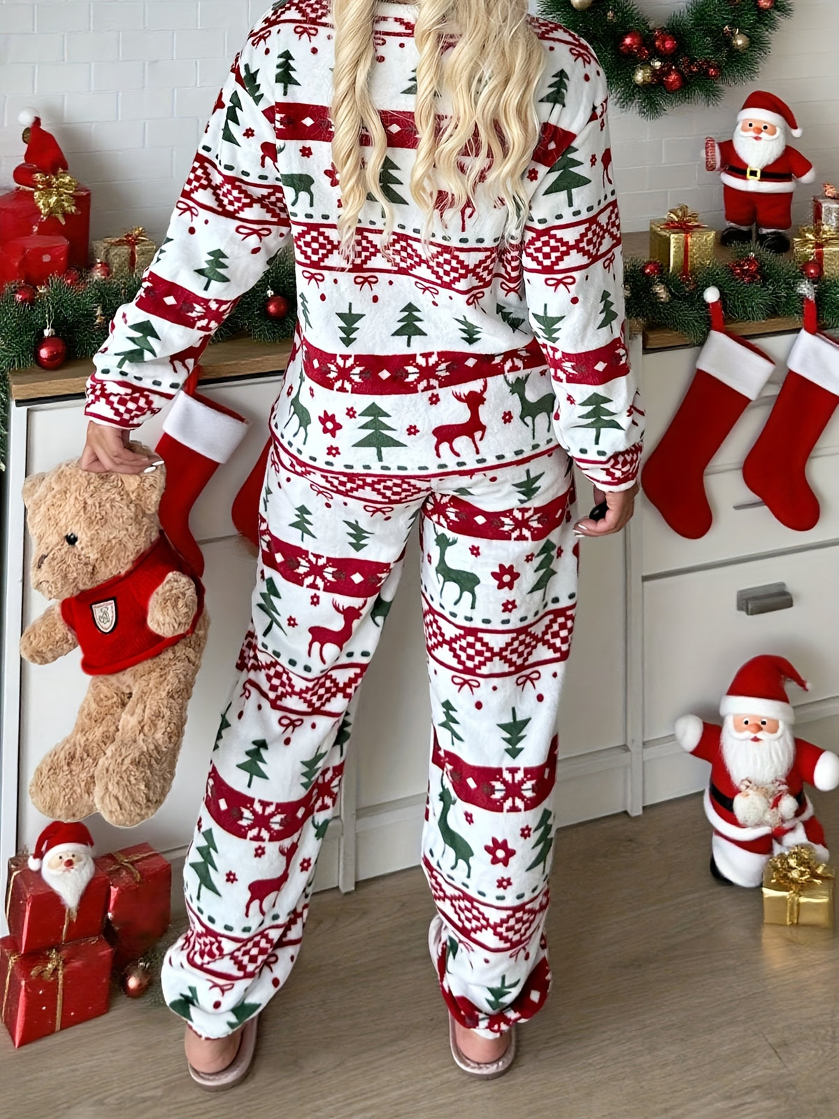 Women's Matching Knit Christmas Pyjamas
