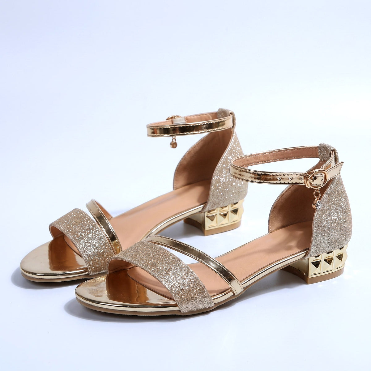 Women's Strappy Block Heel Ankle Sandals