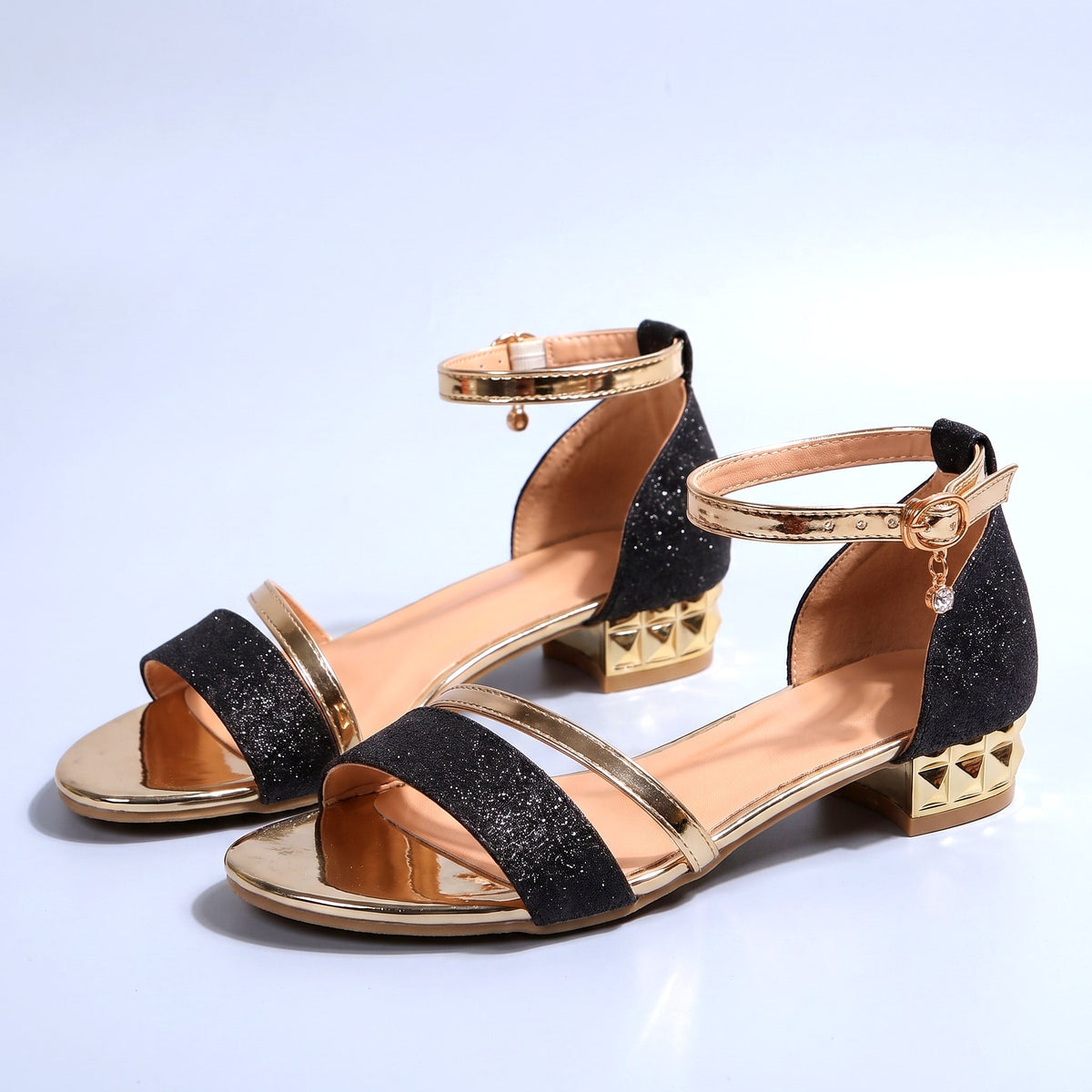 Women's Strappy Block Heel Ankle Sandals