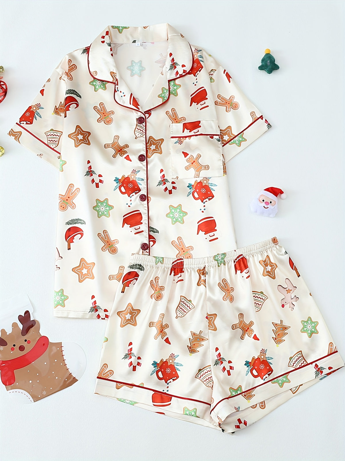 Women's Gingerbread Summer Christmas Pyjamas