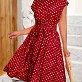 Valentina | Women's Summer Polka Dot Midi Dress