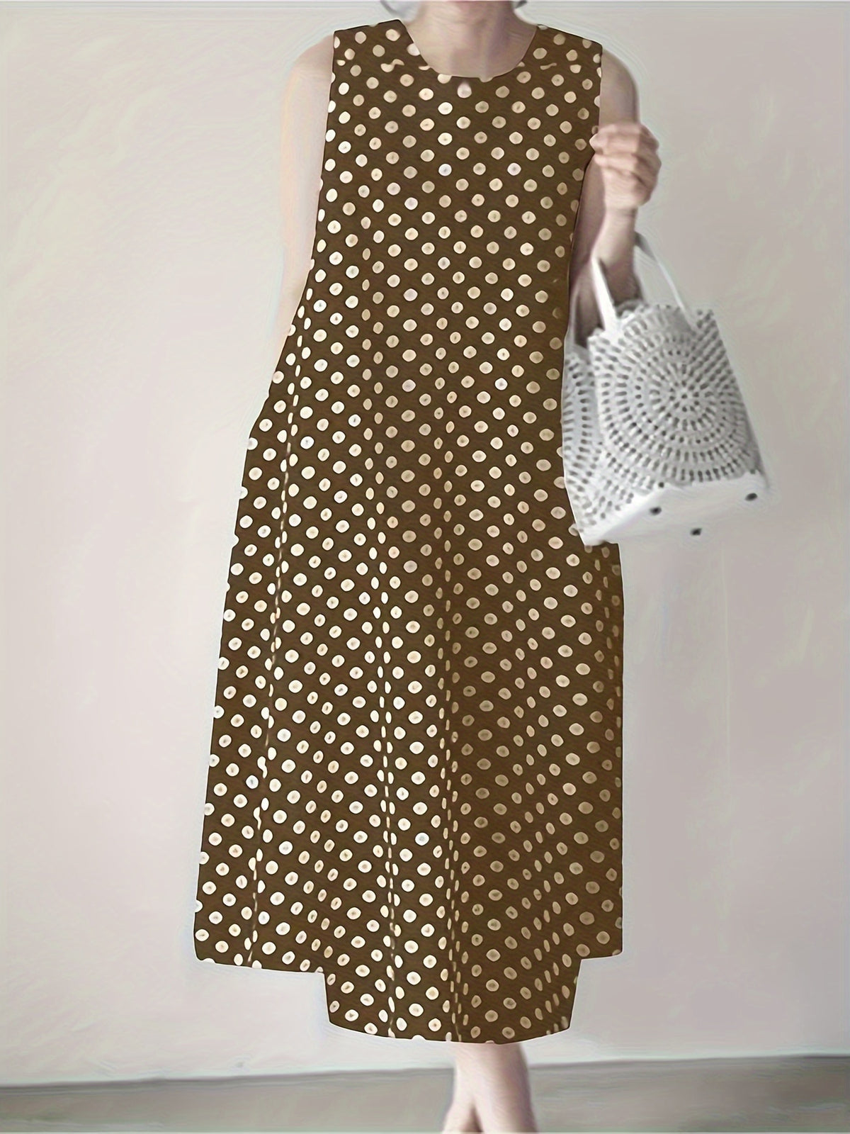 Women's Summer Polka Dot Maxi Dress