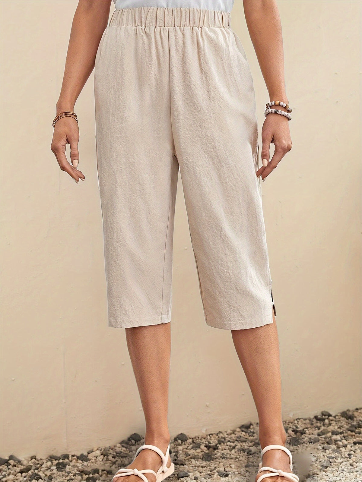 Women's Baggy Cotton Capri Pants