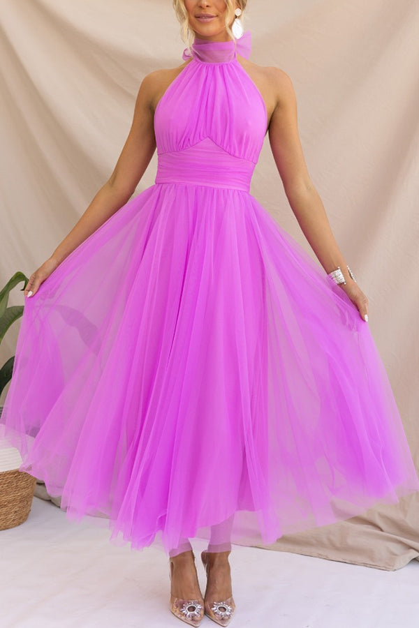 Blythe | Women's Wedding Guest Tulle Midi Dress