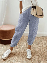 Magnolia | Women's Baggy Striped Linen Pants