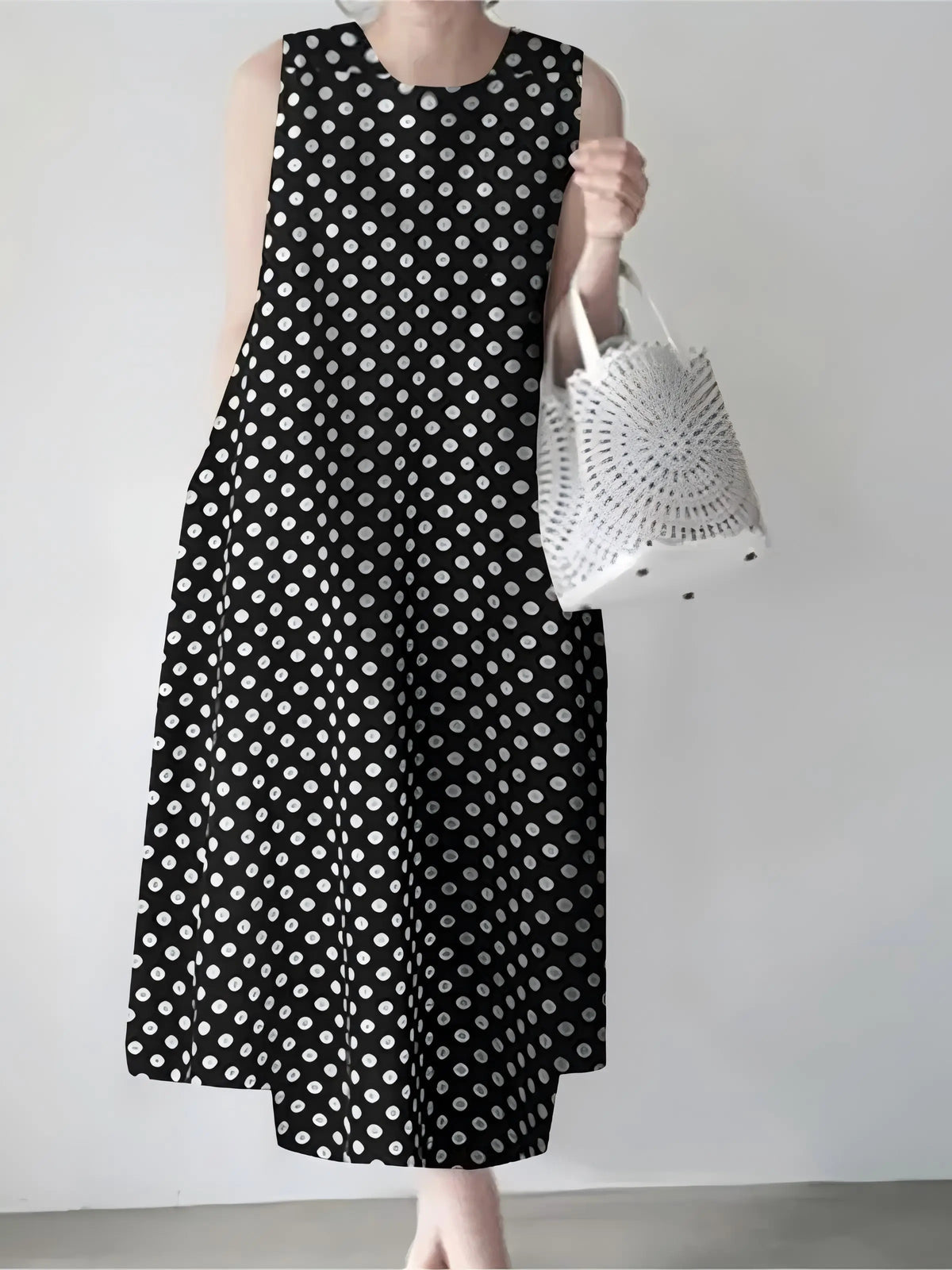 Women's Summer Polka Dot Maxi Dress