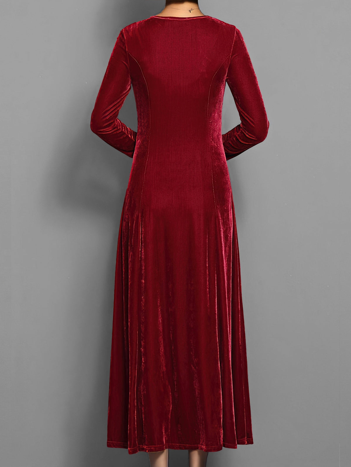 Women's Velvet Maxi Christmas Party Dress