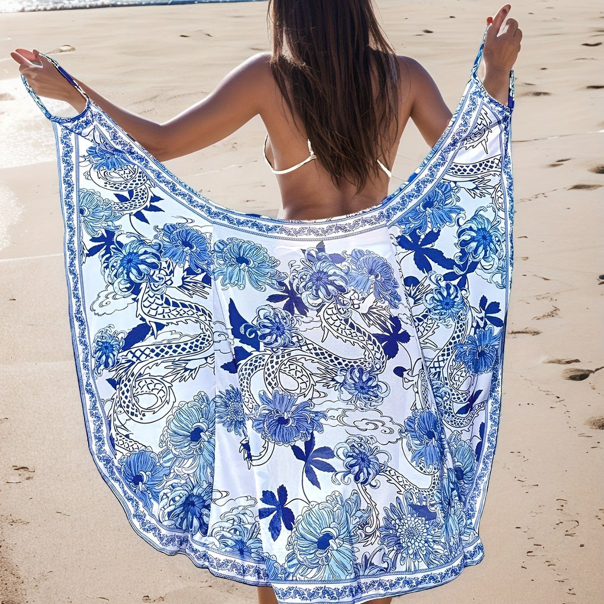 Women's Beach Knit Midi Sarong - Mixed colours