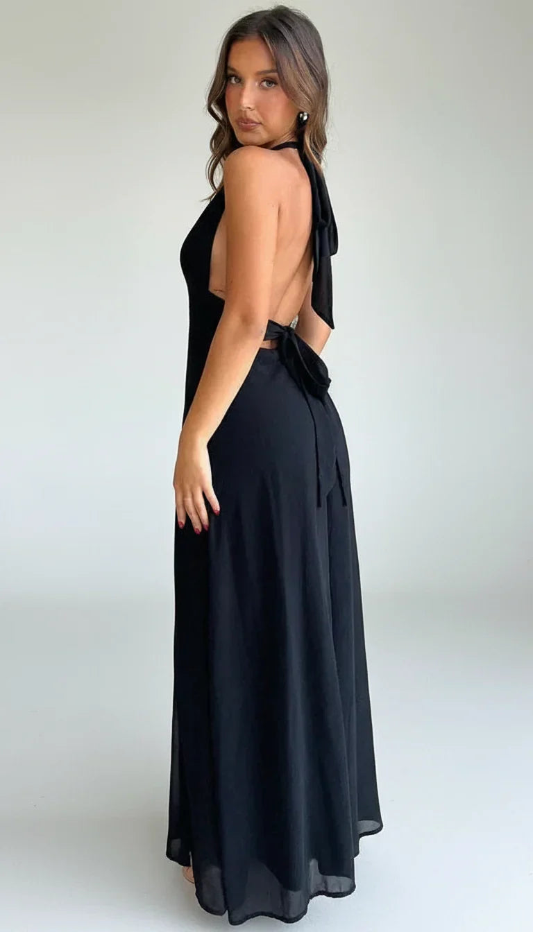 Women's Formal Cocktail Halter Neck Dress