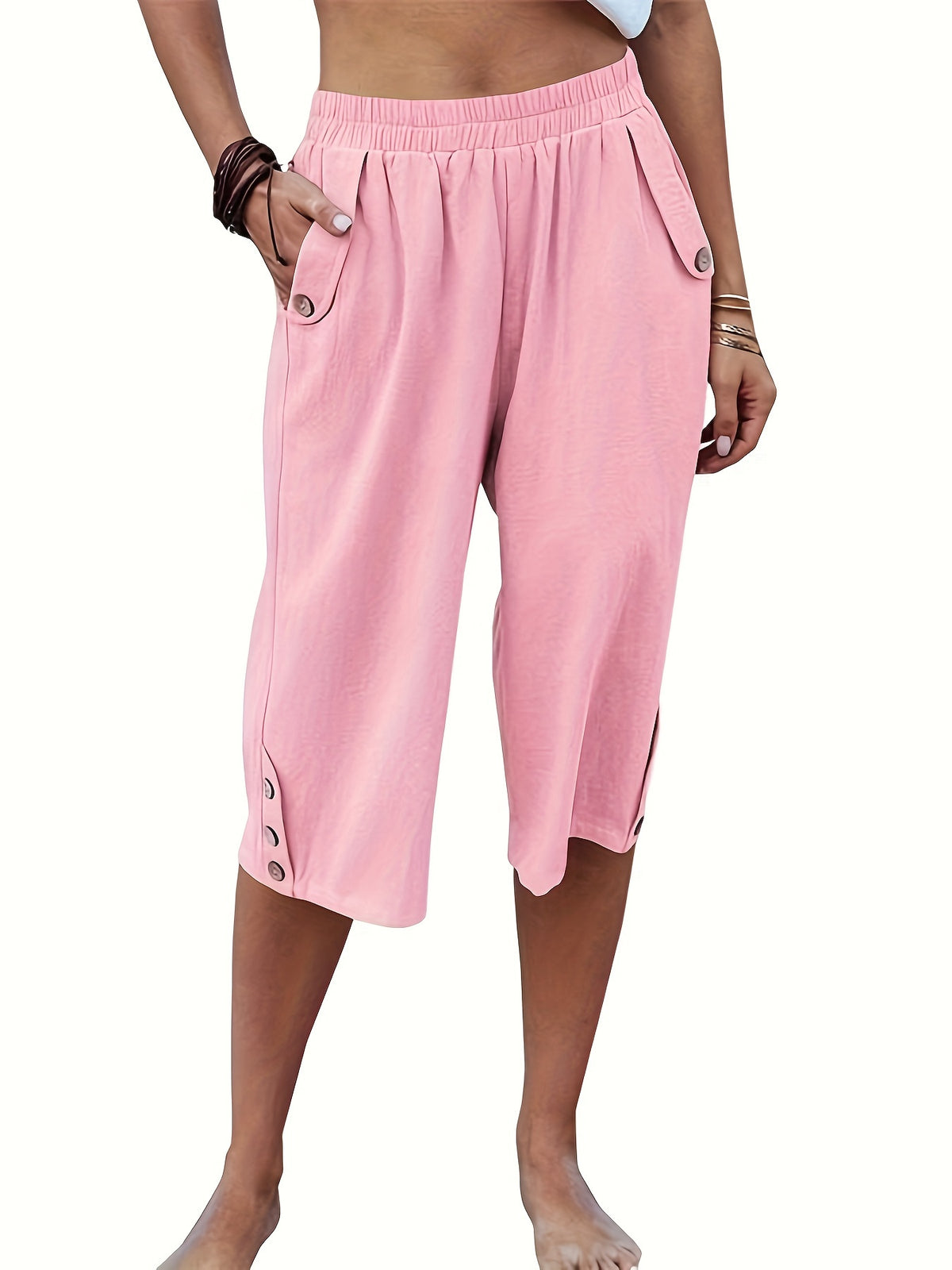 Women's Cotton Gaucho Capri Pants