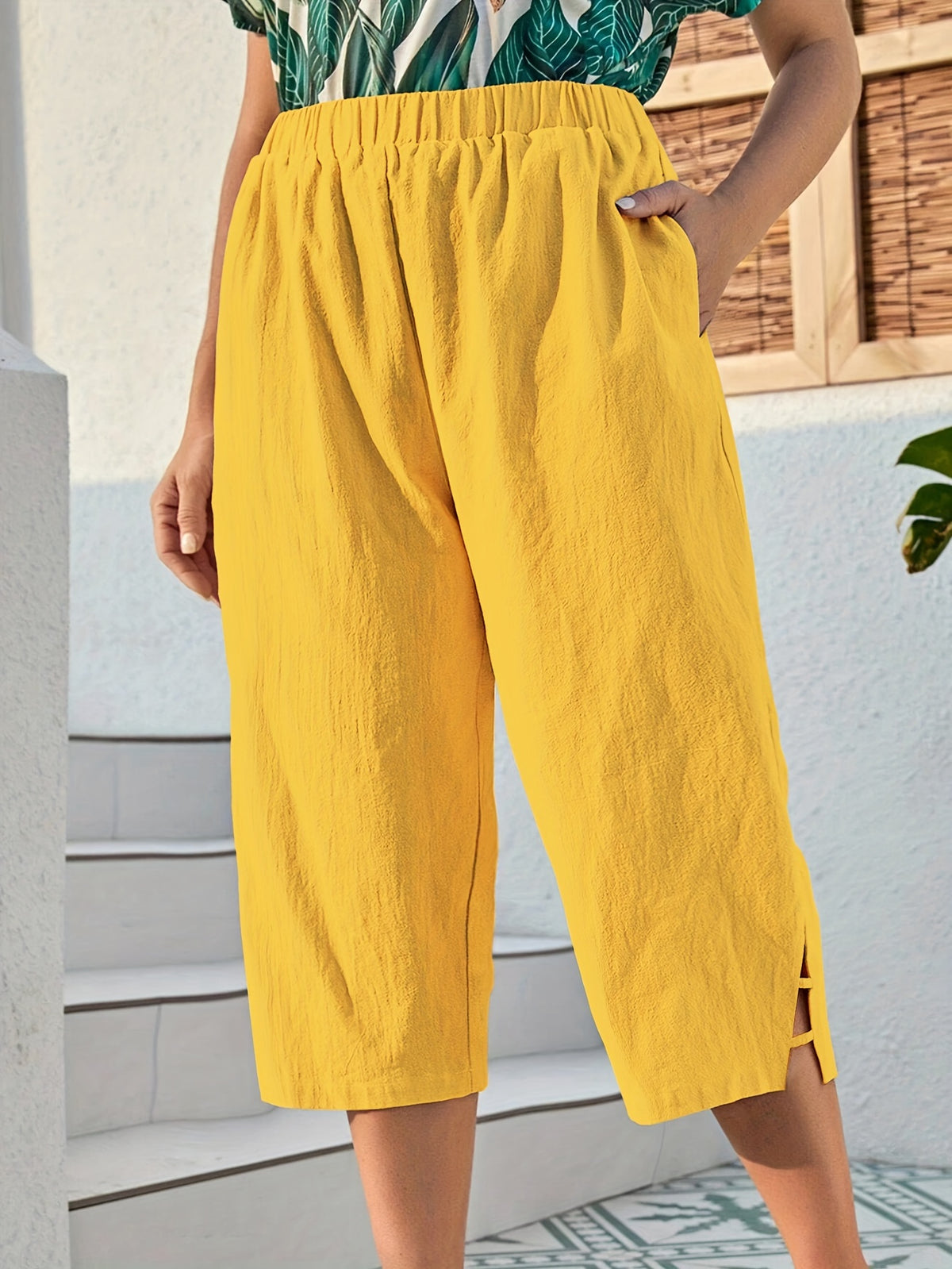 Women's Baggy Cotton Capri Pants