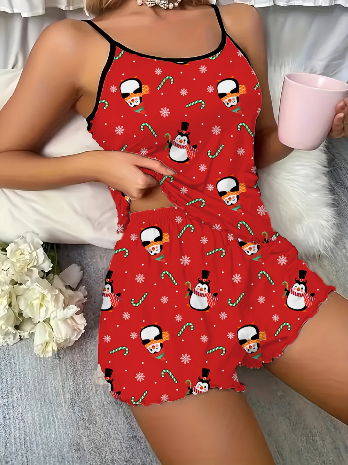 Women's Matching Cami Christmas Pyjamas