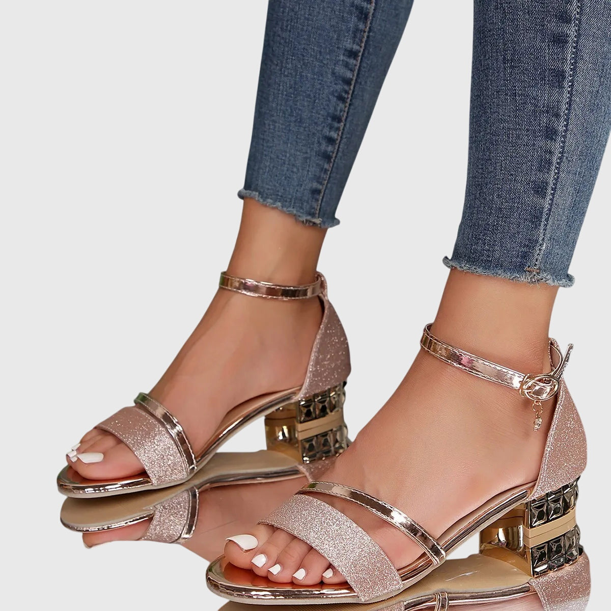 Women's Strappy Orthopedic Heeled Sandals