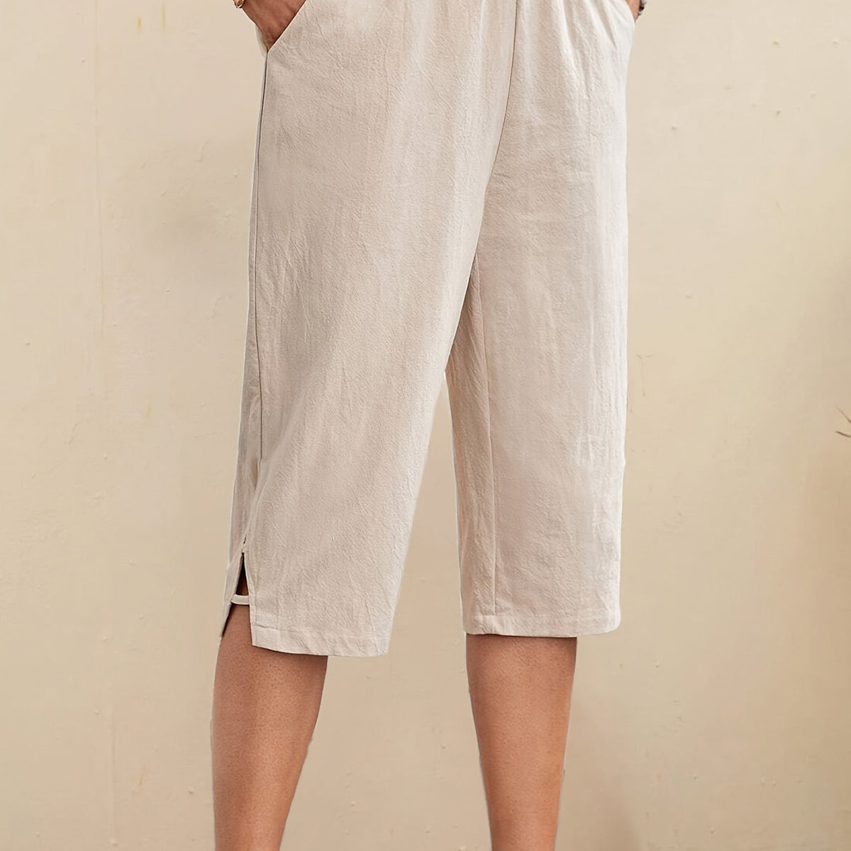 Women's Baggy Cotton Capri Pants