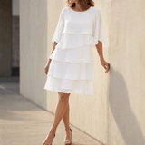 Beatrice | Women's Flutter Sleeve Mini Bridal Guest Dress