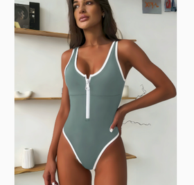 Light Green and White