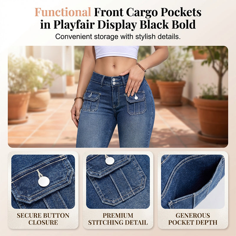 Women's Breathable Cotton Denim Capri Pants