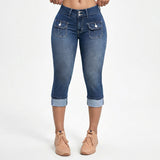 Marigold | Women's Breathable Cotton Denim Capri Pants