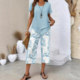 Florence | Women's Breathable Two Piece Capri Pants Set