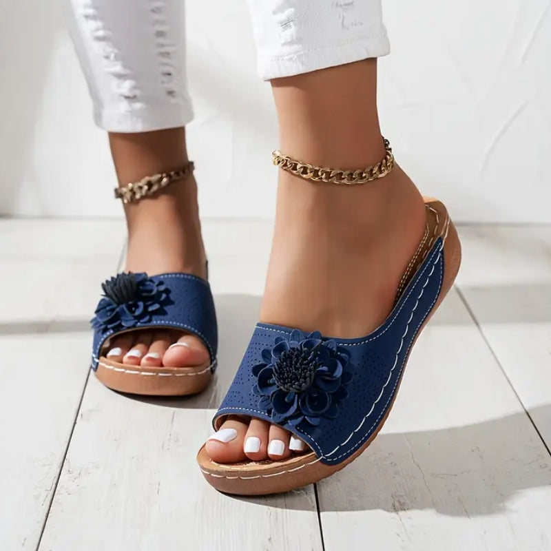Women's Floral Platform Wedge Heel Sandals